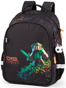 Ортопедичний рюкзак 6 в 1 для хлопчика School Standard Майнкрафт для початкової школи (SET 160-32)